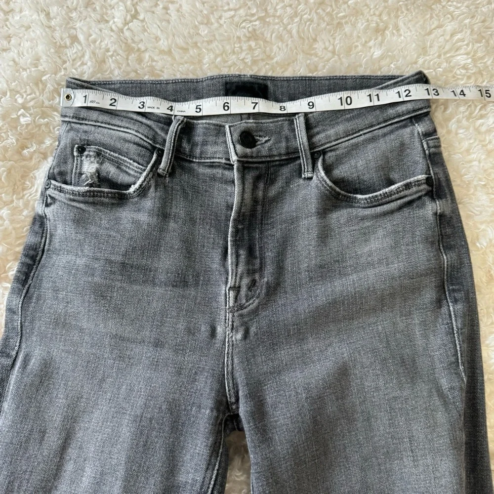 Mother Jeans The Mid Rise Dazzler Ankle Open Later Faded Black Stone Wash Sz 25 - Picture 5 of 11